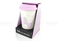 Silicon Lid 330ml Custom Printed Travel Mug Office Use For Drinking Coffee