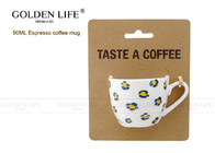 Eco Friendly Espresso Coffee Mugs Flowers Design 90ml Capacity Personalized Gift