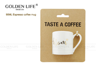 New Bone China Material Ceramic Coffee Mugs 90cc Durable With Mon / Dad Design