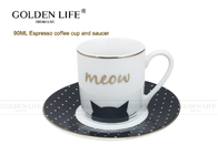 Cat And Dot Design Espresso Coffee Mugs Food Grade Material Personalized Gift