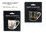 Household 90cc Capacity Espresso Coffee Mugs New York Building Pattern Dot Design