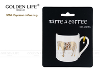 Durable Personalized Coffee Mugs Porcelain Cappuccino Espresso 90mL Capacity