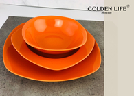 11&quot; 8.75&quot; Plate Porcelain Glazed Dinnerware Sets 20 Piece 220ml