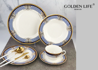 New Bone China 20 Pieces Ceramic Gold Design Decorative Customized Ceramic Dinnerware Sets