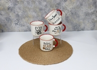 Ceramic/Porcelain Tea/Coffee Mug with Handle retro style 320cc customized design available