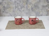 Ceramic/Porcelain 320cc Mug With Handle Tea/Coffee Mug for Home office using retro style