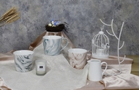 Grain glazy mug new bone china for home and office use ceramic mugs for gift set