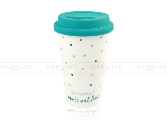 Double Wall Ceramic Custom Coffee Mugs Holiday Thermal Travel Mug