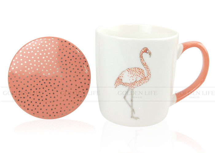 Flamingo Custom Coffee Mugs Unique Pattern Portable Gift With Handle