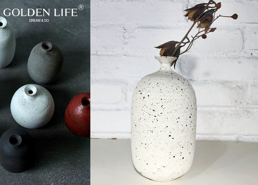 Hand-made Ceramic Flower Pot Suitable for Living Room/Room/Balcony/Office/Desktop Decoration