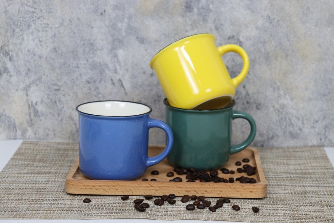 90cc Mug Imitation Enamel Cup Espresso Coffee Mug Ceramic drinkware for home use